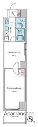 レジディア横濱大通り公園[1K/35.13m2]の間取図