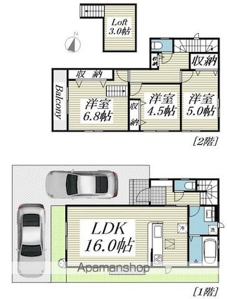 Ｓｕｍａｉ－ｔｏ八王子市大塚０２[3LDK/81.1m2]の間取図
