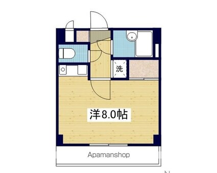 エスポワール松山[1R/25.6m2]の間取図