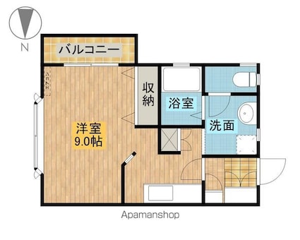 メゾンアルファ[1K/28.98m2]の間取図