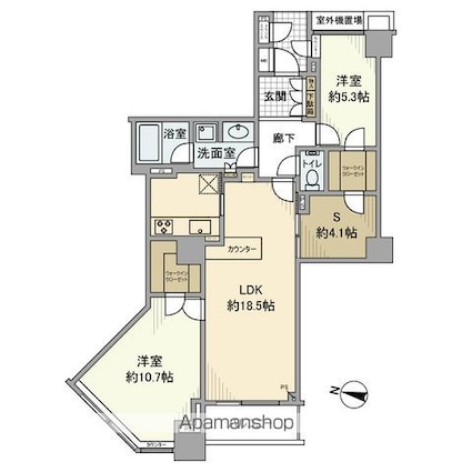 グランドメゾン三軒茶屋の杜[2SLDK/86.58m2]の間取図