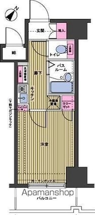 フェニックス日本橋三越前[1K/19.09m2]の間取図