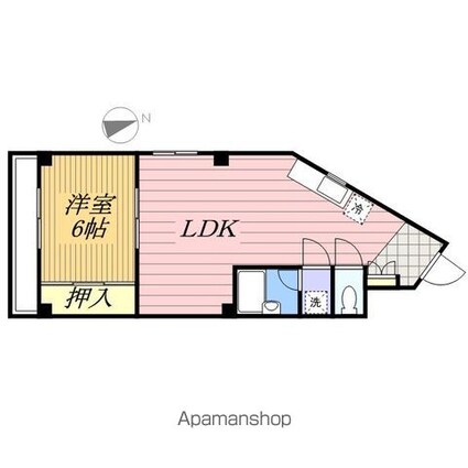 サンタモニカ[1LDK/42.3m2]の間取図
