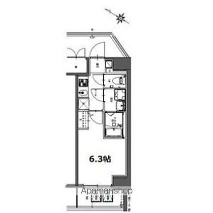 ＳーＲＥＳＩＤＥＮＣＥ神宮西駅前ａｓｃｅｎｔ（アセント）[1K/21.61m2]の間取図