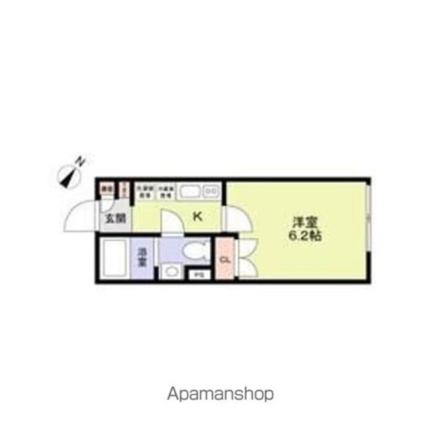 ＶＩＳＴＡ　ＡＳＡＧＡＹＡ．Ｎ[1K/20.07m2]の間取図