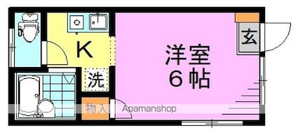 東京都杉並区高円寺南２丁目[1K/18m2]の間取図