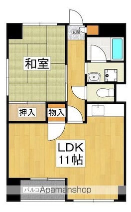 ジーフラット堺[1LDK/41m2]の間取図