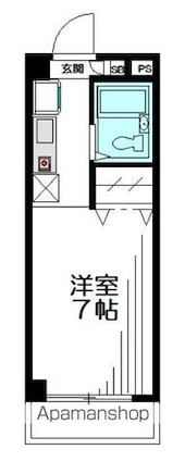 パープルハイム[1K/20m2]の間取図
