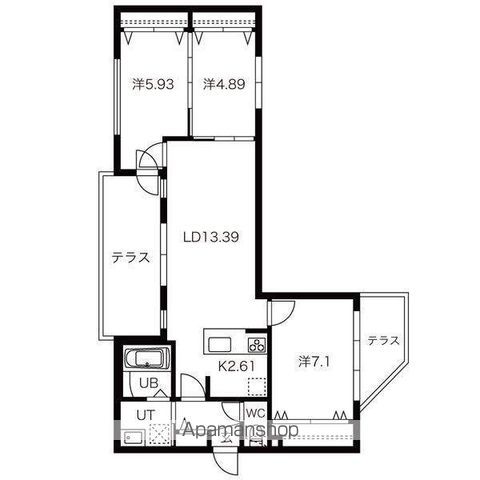 CITY PREMIER北6条の間取り写真