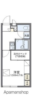 レオパレスみやこ[1K/21.81m2]の間取図
