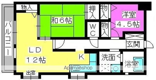 福岡市南区野間のマンションの間取り