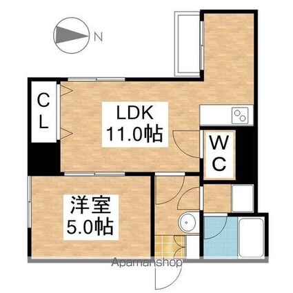 グレイス新栄[1LDK/37.11m2]の間取図