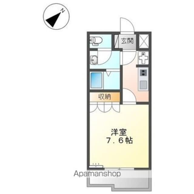 ケイソン[1K/26.25m2]の間取図