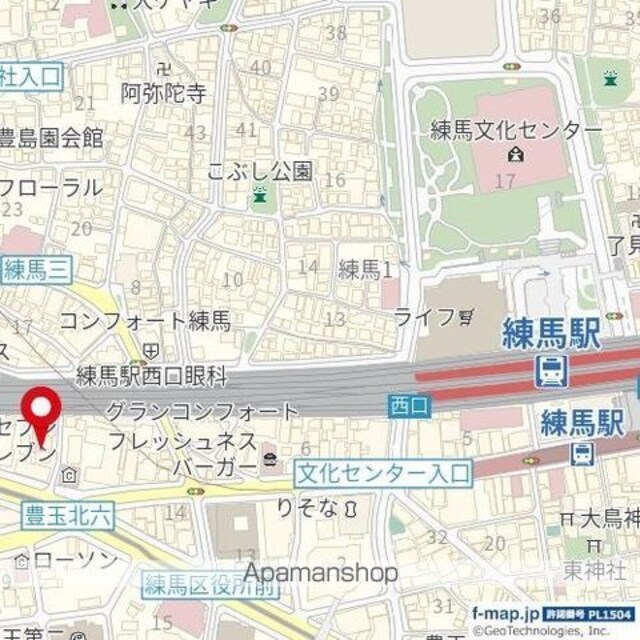 藤和シティスクエア練馬[1K/20.02m2]の周辺9
