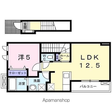 ミュールベルク[1LDK/43.47m2]の間取図