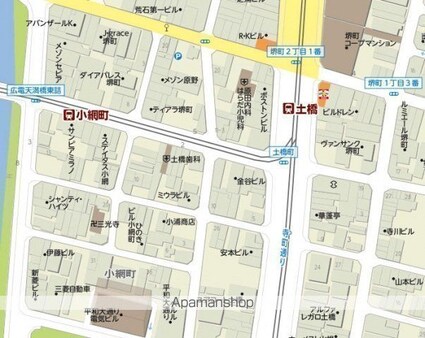 広島県広島市中区小網町[1K/25.4m2]の周辺