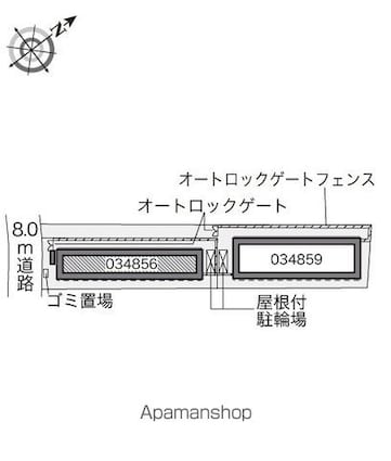 レオパレス芦花公園Ⅱ[1K/26.08m2]の配置図
