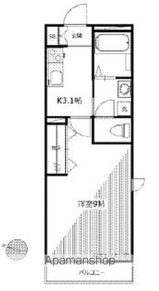 アリエッタ桜台[1K/29.25m2]の間取図