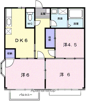 エリール　岡本　１１号[3DK/56.31m2]の間取図