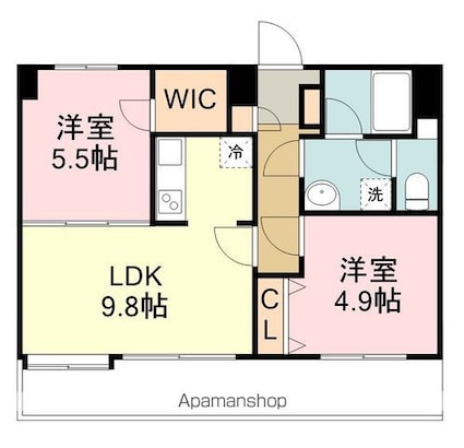 ダンデェリオン[2LDK/48m2]の間取図