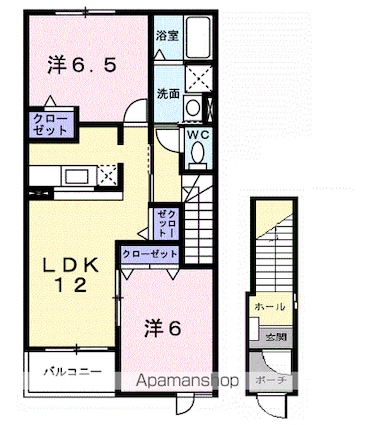 アヴニールⅩⅢ[2LDK/58.86m2]の間取図