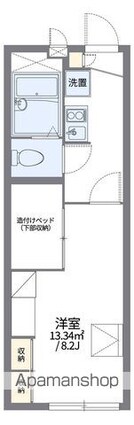 レオパレスグローリーＭＨＫＹ[1K/22.35m2]の間取図