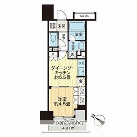 ライオンズアイル渋谷松濤の間取り写真