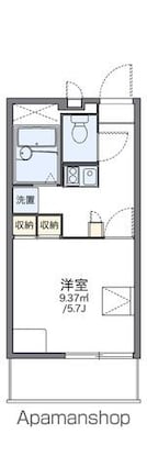 レオパレスルミエラ[1K/20.28m2]の間取図
