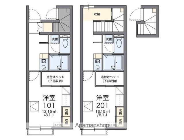 レオパレスプラントゥール[1K/23.61m2]の間取図