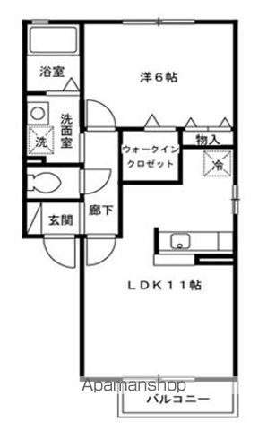 【立川市西砂町のアパートの間取り】