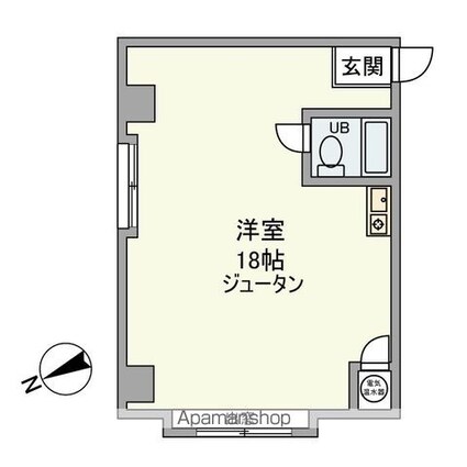 芝マンション[1R/39.33m2]の間取図