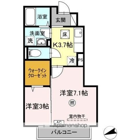 レセンテ野川　Ａ棟 102 ｜ 神奈川県川崎市宮前区南野川３丁目29-19（賃貸アパート2K・1階・35.35㎡） その2