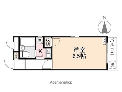 オーレックス郷東[1K/18.63m2]の間取図