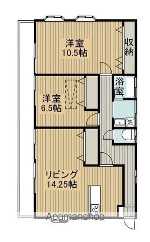 横浜線 橋本駅 徒歩5分 2階建 築28年の間取り写真