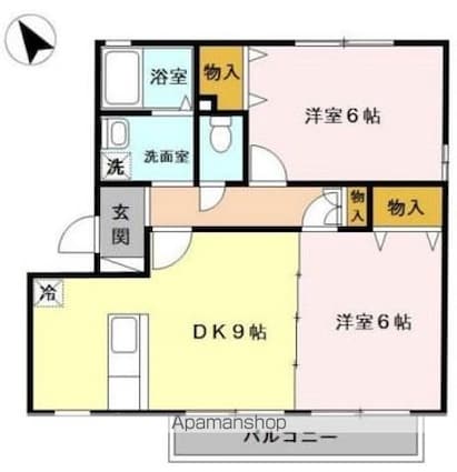 フェニックスＡ[2DK/50.47m2]の間取図