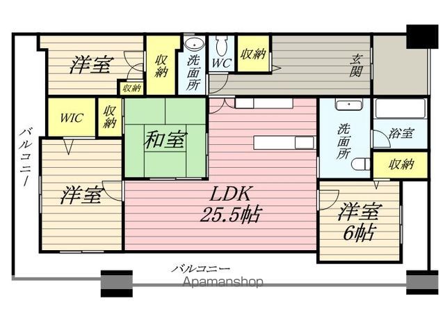 フェスティオ久留米パークアベニュー 507 ｜ 福岡県久留米市東櫛原町305-2（賃貸マンション1LDK・5階・55.60㎡） その3