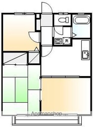 シティ加茂川Ａ[3DK/47.54m2]の間取図