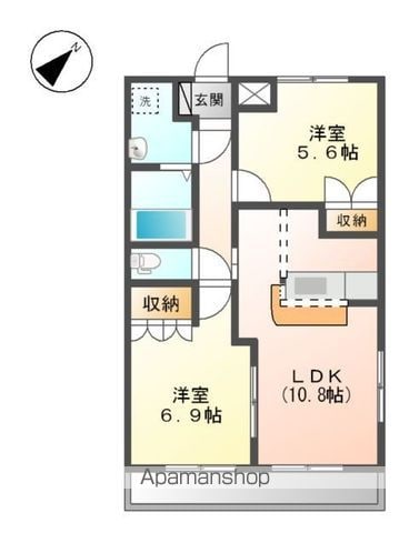 【八街市八街のアパートの間取り】