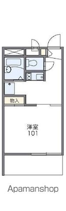 香川県高松市林町[1K/23.18m2]の間取図