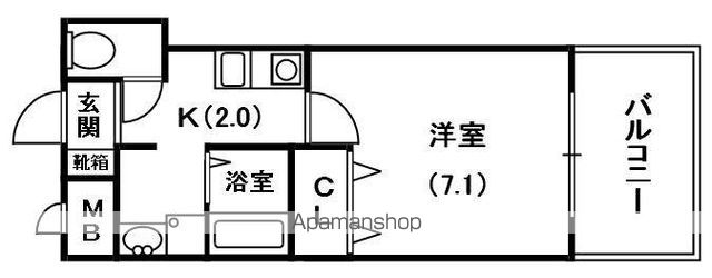 M’PLAZA香里弐番館の間取り写真