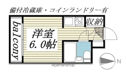 東京都世田谷区祖師谷１丁目[1R/14.5m2]の間取図