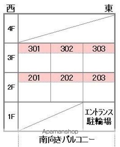 藤岡ビル[1K/22.14m2]の配置図