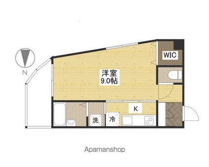 コーナービル[1K/24m2]の間取図