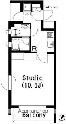 ラティエラ乃木坂[1K/31.75m2]の間取図