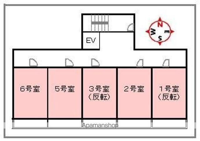 プレザント来住[2LDK/50.4m2]の配置図