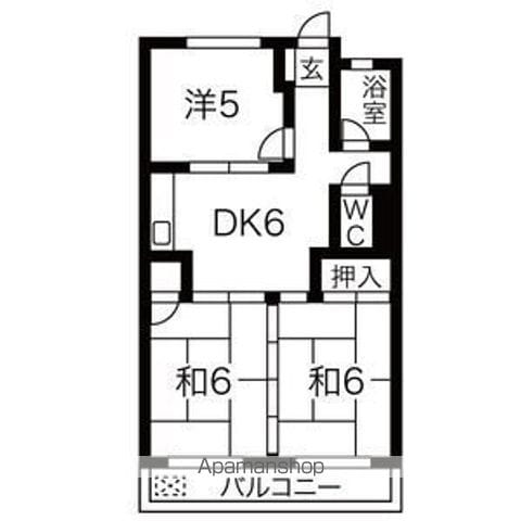 【岐阜市八代のマンションの間取り】