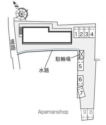 レオパレスＧⅡ[1K/19.87m2]の配置図