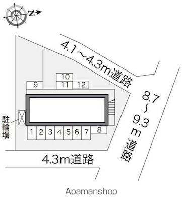 レオパレスブール・ドゥ・ネージュ[1K/20.28m2]の配置図