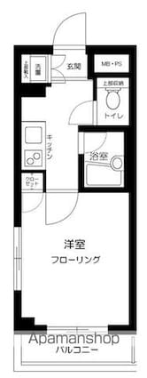 東京都新宿区西落合１丁目[1K/19.84m2]の間取図