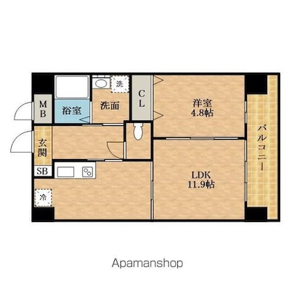 Ｔ＆Ｎ　ＲＥＳＩＤＥＮＣＥ[1LDK/40.55m2]の間取図